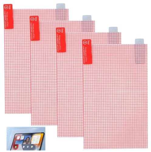 4 Stück A4 HD Displayschutzfolie zuschneidbar aus PET, universelle Schutzfolie mit Entspiegelungsfolie, Screen Protector als Schutzfolie zum Zuschneiden für GPS, Kamera, Uhr, Tablet und Displays