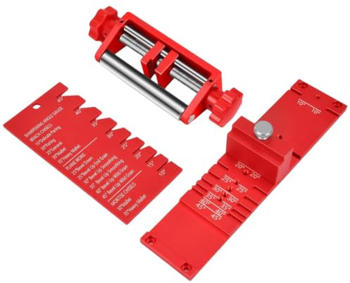 Wood Chisel Sharpener Precision Woodworking Tools | Honing Guide System Chisel Sharpening Kit for Woodworkers Carpenters Adults Carving Maintenance Workshop Garage Home
