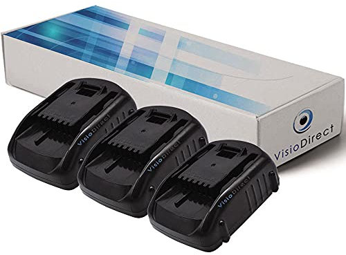Lot de 3 Batteries pour Worx WG151 Tondeuse à Gazon 2000mAh 18V - Visiodirect -