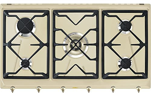 Smeg SRV896POGH piano cottura Crema Incasso Gas