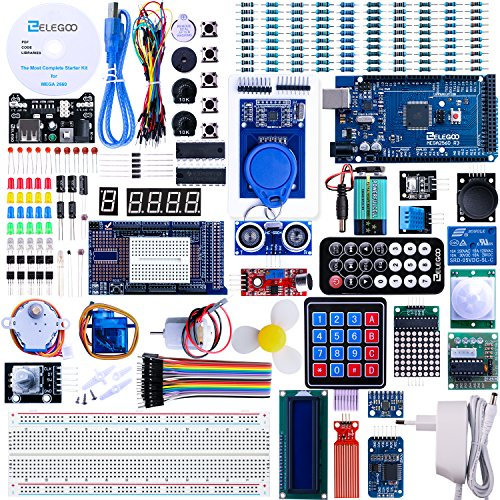 ELEGOO Conjunto Mas Completo y Avanzado de Iniciación Compatible con Arduino IDE Mega 2560 con Guías Tutorial en Español y Conjunto con Placa Controladora Mega 2560 R3, Servomotor.