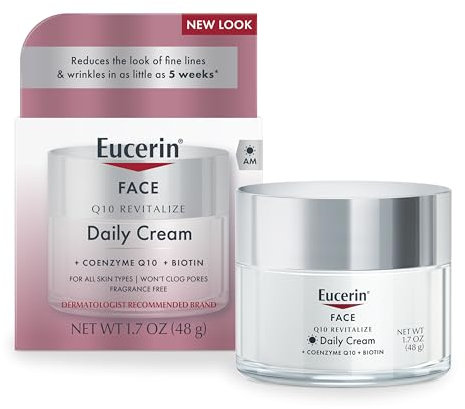 Eucerin Crème anti-rides pour le visage - Pour peaux sensibles - Avec coenzyme Q10 - 48 g