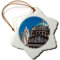 3dRose Statue Queen Victoria, Rathausbau, Belfast, Nordirland, Schneeflocke, Ornament, 7,6 cm