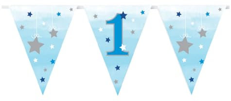 Creative Party M300 Little Star blaues Papier-Wimpelbanner, 1 Stück