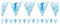 Creative Party M300 Little Star blaues Papier-Wimpelbanner, 1 Stück