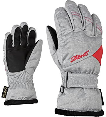 Ziener Mädchen LARA GTX GIRLS glove junior Ski-handschuhe / Wintersport | wasserdicht atmungsaktiv, light melange, 4,5
