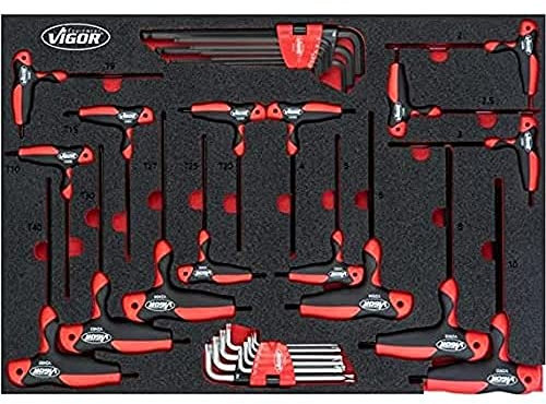 Vigor Vigor_V5175 - Set di cacciaviti con impugnatura a T e cacciavite a gomito