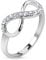 Bungsa 49 (15.6) Ring Infinity Silber Unendlichkeits Symbol Edelstahl schmal (Ring Damen Fingerring Partnerringe Verlobungsringe Trauringe Damenring Edelstahlring Chirurgenstahl)