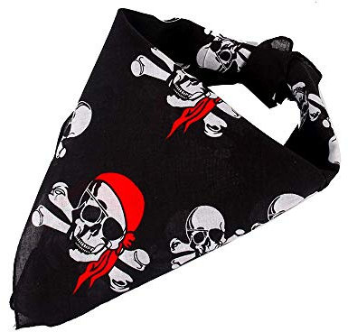 Beyond Dreams 14 Kopftücher mit Totenkopf Motiv - Piratenparty - Kindergeburtstag - Bandana - Hals-Tuch - Mundschutz - Nasenschutz - Set