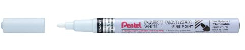 Pentel MSP10-W Paint Marker, Lackmarker - weiß, 1,5 mm Strich, VE=12 Stück