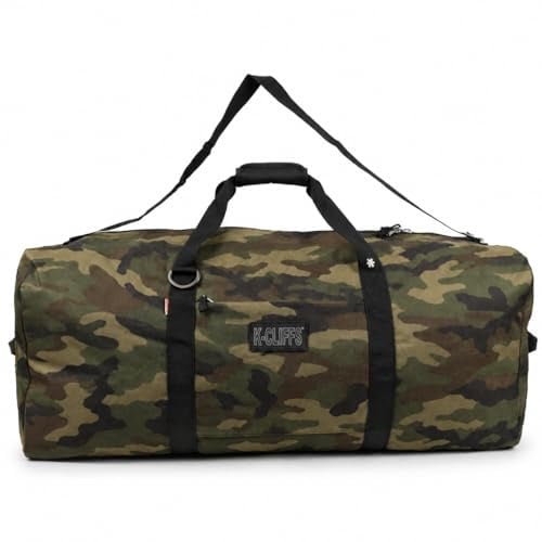 Slitstark lastduffel stor sportutrustning trumset utrustning hårdvara resväska takräcke väska, Kamouflage, 36 x 17 x 17