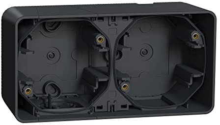 Schneider Electric - Mureva Styl - Boîte 2 postes horizontale - saillie - IP55 - IK08 - gris - MUR37914