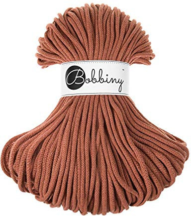 Bobbiny Premium Cords 5 mm - Rope-Garn 100 m 100% Baumwolle (Terracotta)