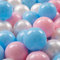 KiddyMoon 100 Bolas/7Cm Bolas Colores De Plástico para Piscina para Niños, Azul Celeste/Rosa Claro/Perla