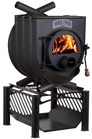 Werkstattofen Bruno Pyro II mit Herdplatte - 16 kW Warmluftofen - Energieeffizienzklasse A - Zulassung für Deutschland und Schweiz - BimSchV (Untergestell Compakt, ohne Seitenverkleidung)