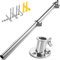 ZOMCHAIN Marine-Flaggenmast mit Sockel, Fahnenmasthalter, 316 Edelstahl, Fahnenmast-Set für Boot, Yacht, LKW und Hof – Fahnenmast 61 cm