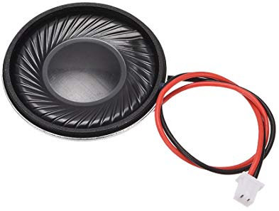 sourcing map 1W 8 Ohm DIY Magnetic Speaker 28mm Round Shape Replacement Loudspeaker with PH2.0/1.25mm-2P Terminal Line for Electronic