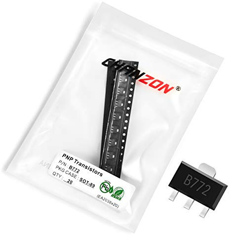 Chanzon 20 Stück B772 SOT-89 PNP-Transistor -3A SMD