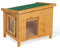 IDMarket - Casa para gatos con puerta basculante con láminas