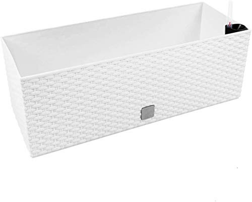 Jardinera Ratan Vam VAM 52 × 20 × 19 cm Blanca