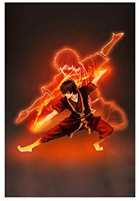 Zuko Spirit Poster Leinwand Poster Schlafzimmer Dekor Sport Landschaft Büro Zimmer Dekor Geschenk 40 × 60 cm Unframe style1