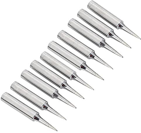 Saipor 10pcs 900M-TI Soldering Iron Tips Solder Iron Replacement Tip for 900M Station Tool for Hakko, TENMA, ATTEN, Quick, Aoyue, Yihua Soldering Station(900M-T-I)