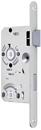 SOTOOLS Einsteckschloss DIN Rechts WC-Schloss für Badtüren Dornmaß 55 mm Stulp: 20 x 235 x 2 mm Türschloss