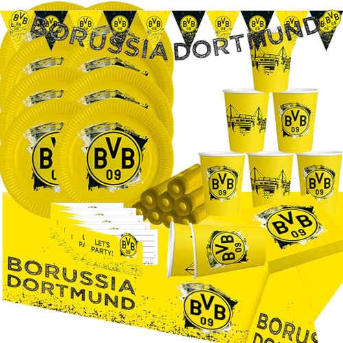 Krause & Sohn BVB-Dortmund Party-Set Ballons Borussia Verschiedene Ausführungen (Set XXL - 55 Teile)
