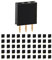 CHANZON Pin Header Strip for Arduino Gpio 3 pin x 50pcs Female Headers Pins Straight Single Row Gold Plated Pitch 2.54mm 0.1 inch for PCB Connector Machine Breadboard Electronic Circuit Board