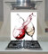 Splash back, Tempered Glass Panel Kitchen with glasses of wine on the white background, Any Size, Va Art Glass (wide 60 x height 80 /cm)