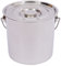 KOLHGNSE Lebensmittel Eimer Edelstahleimer Anwendungen Kücheneimer Futtereimer Wassereimer mit Edelstahl Deckel Neu, 6/12/20 Liter (6L)