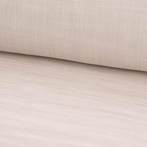 SCHÖNER LEBEN. Gardinenstoff Paneele Meterware Libre Eco aus recyceltem Polyester einfarbig Taupe 60cm Breite