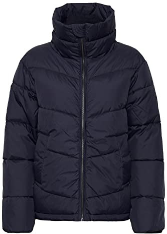 b.young BYBOMINA PUFFER Damen Steppjacke Übergangsjacke Jacke Puffer-Jacke Reißverschluss mit Kinnschutz hoher Kragen, Größe:40, Farbe:Peacoat (193920)