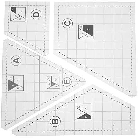 Ciieeo Teiliges Acryl Patchwork Lineal Langlebige Transparente Nähvorlagen Mit Glatten Kanten Für Präzises Nähen Quilten Und Diy-stoffprojekte Geeignet Für Handquilten Und Maschinennähen