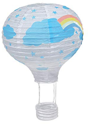 Duendhd Papierlaterne, Lampenschirm, Deckenleuchte, 30,5 cm, Weiß, Regenbogen