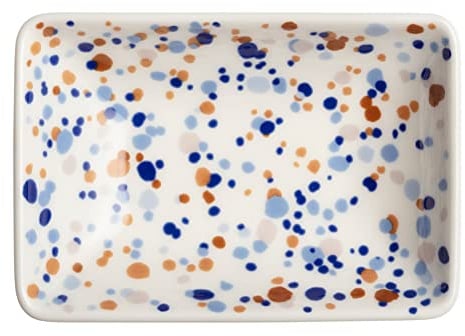 Iittala A7 Platte in der Farbe: blau-braun aus Porzellan hergestellt, gefrierfest, mikrowellengeeignet, spülmaschinenfest/-geeignet, Maße: 7x10 cm, 1065514