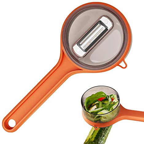 EUBEISAQI Vegetable Peeler with Catcher,Vegetable Peelers for Kitchen | Multi-Functional Storage Peeler, Fruit Peeler, Vegetable Peeler, Peeler with Container for Home