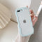 QLTYPRI Compatible with iPhone 7 Plus Case, iPhone 8 Plus Transparent Mobile Phone Case Aesthetic Curly Case Women Girls Cute Wave Design Silicone TPU Bumper Protective Case - Light Blue