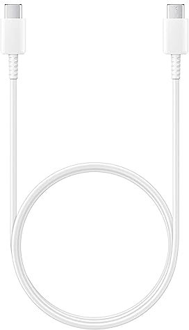Cable original para Samsung Galaxy A35, A15, A55, A25, A05s / S24, S24+, S24 Ultra, S23 FE ... USB-C a USB-C 3A, sincronización y carga ultra rápida de 45 W, color blanco