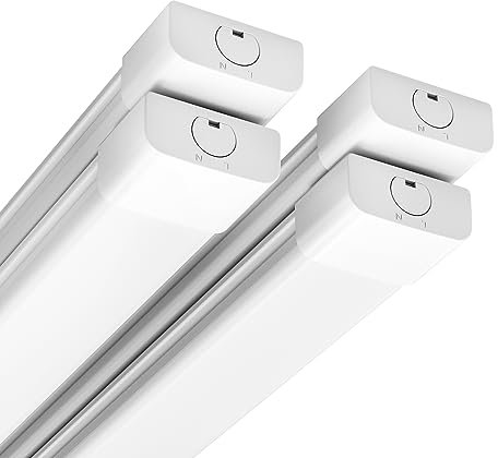 Anten 4stk Feuchtraumleuchte LED 150cm, 45W 4950LM LED Neonröhre, Neutralweiß 4000K Feuchtraumlampe, IP65 Wasserfest Wannenleuchte, Werkstattlampe, Kellerleuchte, Deckenleuchte für Büros Lager Garage