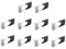10 Stück Schwarze Befestigungsklemmen Für Deckenleuchten - Federklemmen Für Einbauleuchten, Downlight, Led-Lichter, Weihnachtsbeleuchtung - Kunststoff & Metall