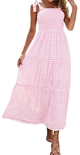 Day Prime Vestito Damigella Donna Rosa Cipria Vestito Donna Cotone Corto Abito Elegante Primavera Donna Vestito Lungo Donna Estivo Elegante Vestito Lungo Donna Estivo Fiori Open Box Deals