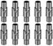 QUARKZMAN Lederkordel-Endkappe, 10 Stück 3mm Loch Leder Magnetverschlüsse, Kordel-Endkappen Verschlüsse Leder Kordel Schnalle für Schmuckherstellung DIY Zubehör Basteln, Schwarz