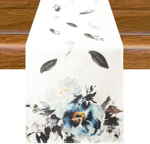 Aitsite Tischläufer Mondblume Küche Tisch Dekoration Drinnen Draußen Urlaub Party Dekor 40 x 180 cm