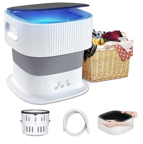 Machine a Laver Portable avec Blu-Ray 360°,écran Tactile , 9L Lave-Linges pour Les VêTements de BéBé