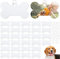 FAURAPMNG 30 Stück Sublimations-Aluminium-Hundemarke, blanko, Hundeknochen, Sublimations-Stempelmarke, mit 20 Ringen und doppelseitigen Transfermarken für selbstgemachte Hunde, Haustiere, Namensschild