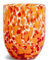 ByON Bicchiere Messy in vetro con pois arancioni, dimensioni: 10 x 8 cm, 5263927806