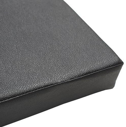 Benutzerdefinierte Leder Sitzkissen,Wasserdicht Stuhl Kissen Boden Kissen Sofa Kissen für Haus Küche Terrasse Möbel(45x45x5cm(18x18x2inch), Black)