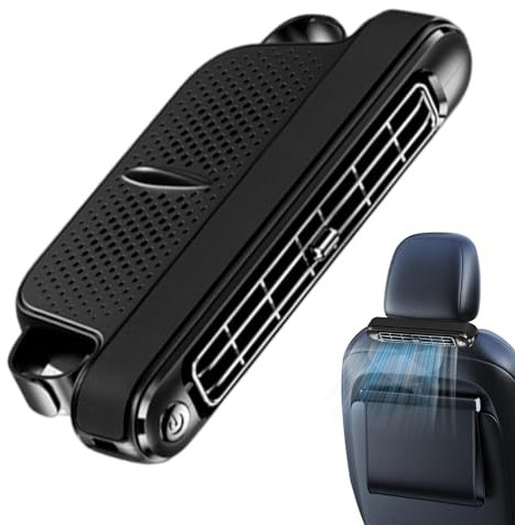 Ventilador de coche para asiento trasero, ventiladores USB, ventilador portátil para vehículo, ventilador de aire de refrigeración alimentado por USB para todos los coches, vehículos, furgonetas,