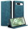 Cracedily Coque pour Google Pixel 8A Pochette, Etui Protection Housse Premium en Cuir PU,Etui à Rabat Pochette de Portefeuille Étui pour Google Pixel 8A Case, Bleu Vert